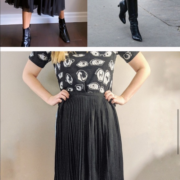 💎 🌸 Anne Klein 🌸 💎 vintage pleat midi skirt - Picture 2 of 4